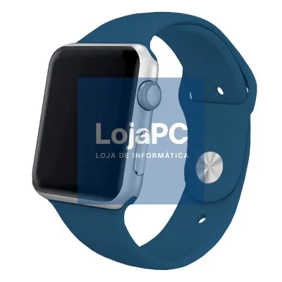 Strap COOL for Apple Watch Series 1 / 2 / 3 / 4 / 5 / 6 / 7 / 8 / 9 / SE (42 / 44 / 45 mm) Blue Rubber