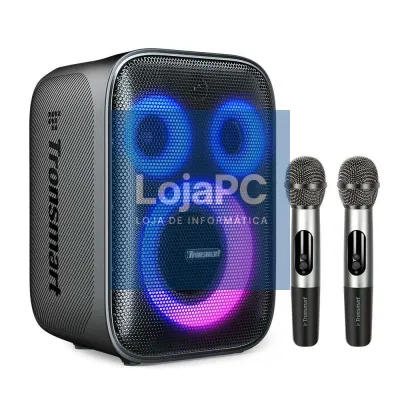 Coluna Bluetooth V5.3 120W HALO 200 IPX4 + 2x MIC S/ Fios