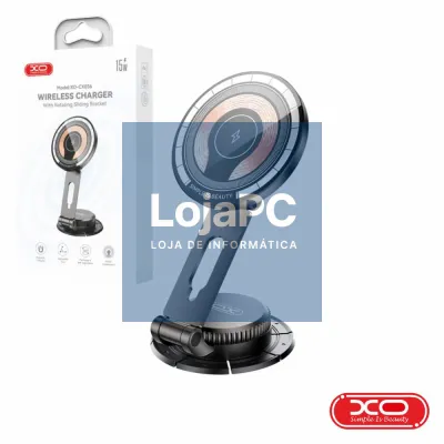 Suporte Rotativo C/ Carregamento Por Indução Preto QI 15W XO