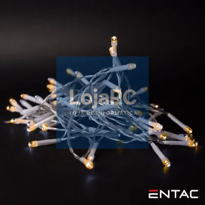 Grinalda de 10 LEDs Branco Quente 1M ENTAC