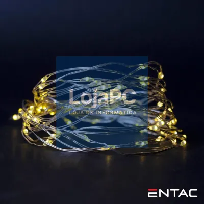 Grinalda de 80 LEDs Branco Quente 4M ENTAC