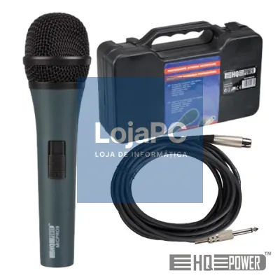 MICROFONE PROFISSIONAL C/ CABO 4.5M E MALA HQ POWER