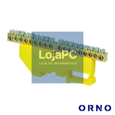 Borne de Ligação 18 Vias P/ Calha DIN ORNO