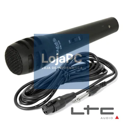 MICROFONE DINÂMICO UNIDIRECIONAL C/ CABO 100HZ-13KHZ LTC