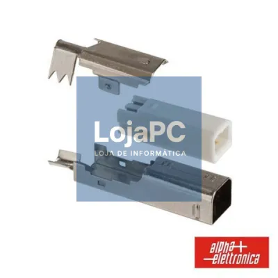 FICHA USB-B 2P MACHO P/ SOLDAR