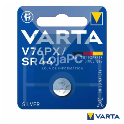 Pilha Óxido Prata Botão V76PX/SR44 1.55V VARTA