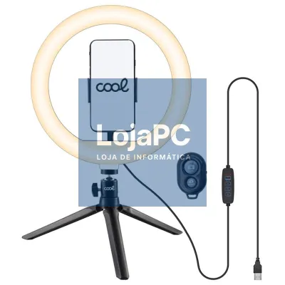 Tabletop Support (50 cm) LED Light Ring COOL + Bluetooth Remote