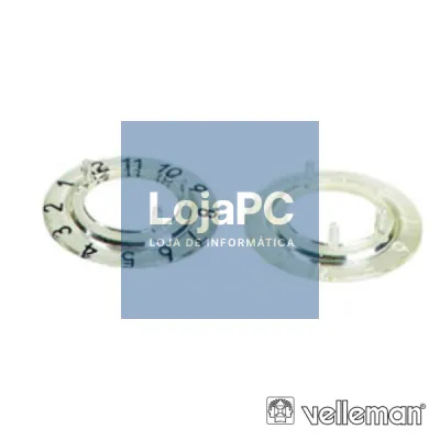 ESCALA NUMÉRICA P/ BOTÃO 21MM TRANSPARENTE C/ 12 DÍGITOS