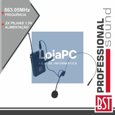 MICROFONE HEADSET UHF S/ FIOS 863.05MHZ BST