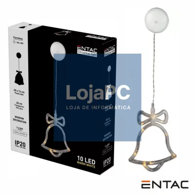 Sino Decorativo c/ ventosa 10 LED 3000K a pilhas ENTAC