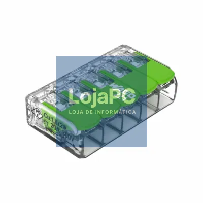 Ligador Rápido C/ Patilha 5 Condutores 0.2-4 mm² 25x WAGO