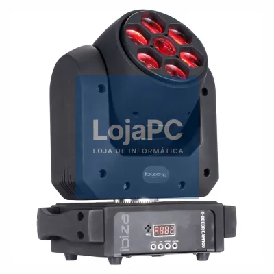 Moving Head 100W Spot + 6x10W RGBW DMX Mic IBIZA