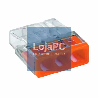 Ligador Rápido C/ Patilha 3 Condutores 0.5-2.5 mm² 100x WAGO