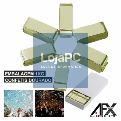 EMBALAGEM CONFETIS DOURADO 1KG AFXLIGHT