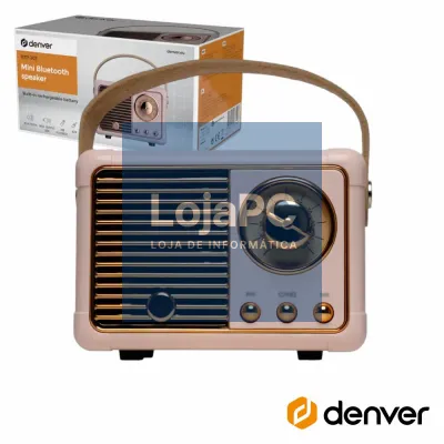 Coluna Bluetooth 30W Bluetooth 5.0 Rosa DENVER