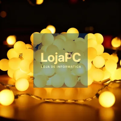 Luzes de Natal com 100 LED Branco Quente 3xAA 10m IP44
