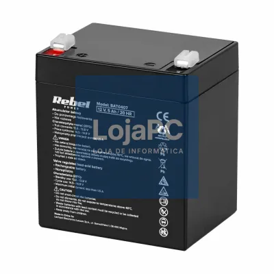 Bateria Chumbo Gel 12V 5A REBEL
