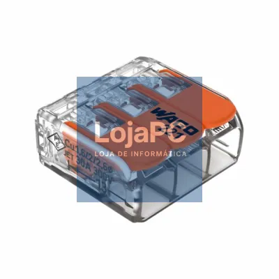 Ligador Rápido C/ Patilha 3 Condutores 0.5-6 mm² 30x WAGO