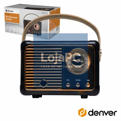 Coluna Bluetooth 30W Bluetooth 5.0 Preto DENVER