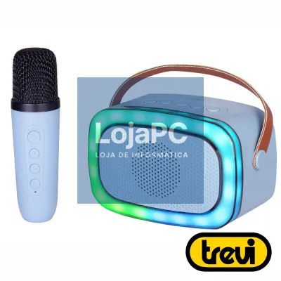 Coluna Bluetooth Portátil C/ Micros AUX/USB/SD/BT TREVI