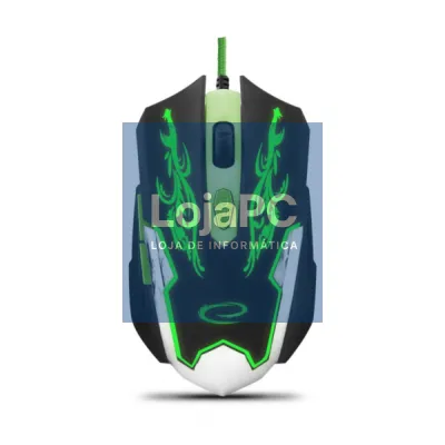 Rato Óptico 800/2400 Dpi USB P/ Gaming LED Verde 6d Cyborg