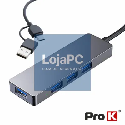 Hub USB-C / USB-A P/ 4xUSB-A 3.0 PROK