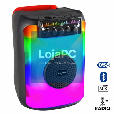Coluna Bluetooth Portátil 40W BT/USB/AUX/FM
