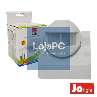 DETECTOR DE MOVIMENTOS PIR DE PAREDE BRANCO JOLIGHT