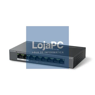 Switch de Rede Metálico Ethernet 1GB/s 8 Portas RJ45 PoE+