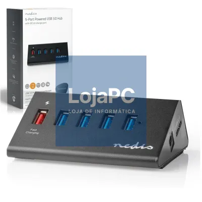 Hub USB 5 Portas USB 3.0 QuickCharge NEDIS