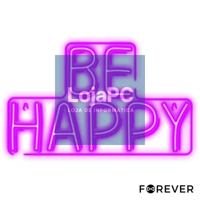 Luz LED Neon Em Forma de Letras BE HAPPY
