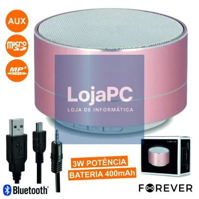 COLUNA BLUETOOTH PORTÁTIL 3W USB/MICROSD/FM/BAT RUBY