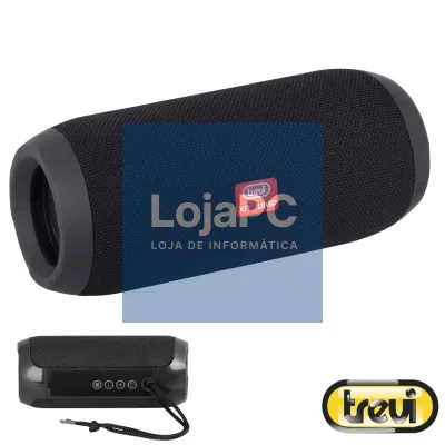 Coluna Bluetooth Portátil 2x 5W Preto TREVI