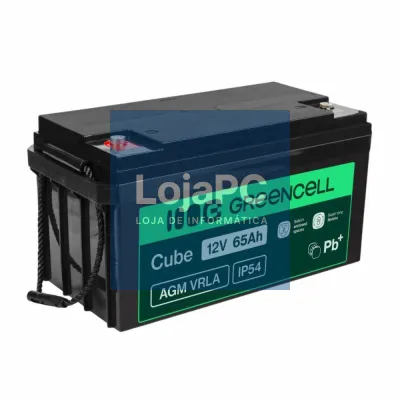 Bateria Chumbo Gel AGM 12V 65A GREEN CELL