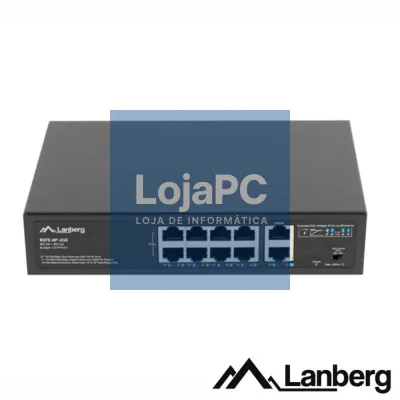 Switch De Rede 8x PoE+ 100Mbps 2x Gigabit 120W LANBERG