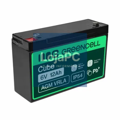 Bateria Chumbo Gel AGM 6V 12A GREEN CELL