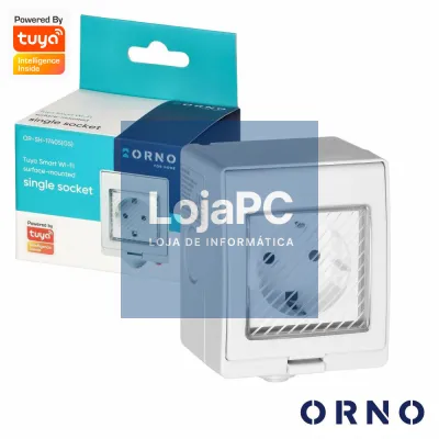 Tomada Elétrica Inteligente P/ Exterior IP55 WiFi TUYA ORNO