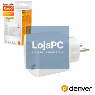 Ficha Elétrica Adaptadora 1x Schuko Inteligente WiFi DENVER