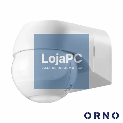 Mini Detetor De Movimento PIR 800W 180º IP44 Branco ORNO