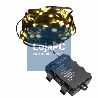 Luzes de Natal 150 LED 3000K 3xAA 15m IP44