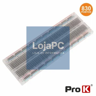 PLACA DE ENSAIO MULTIFUNÇÕES C/ 830 PONTOS TRANSPARENTE PROK