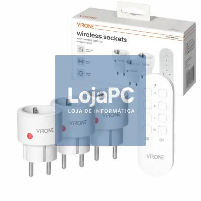 Conjunto de 3 Mini Tomadas Elétricas Schuko C/ Comando
