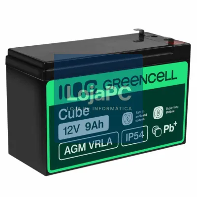 Bateria Chumbo Gel AGM 12V 9A GREEN CELL