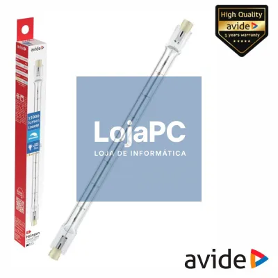 Lâmpada R7s 1000W 189mm 300°C AVIDE