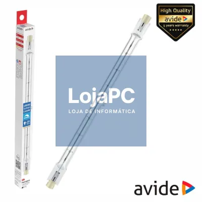 Lâmpada R7s 1000W 254mm 1500W 300°C AVIDE