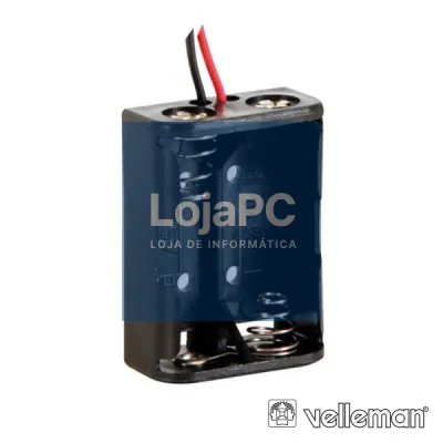 SUPORTE P/ 2 PILHAS N C/ FIOS VELLEMAN