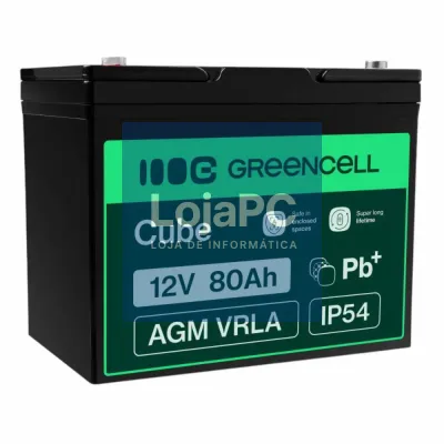 Bateria Chumbo Gel AGM 12V 80A GREEN CELL