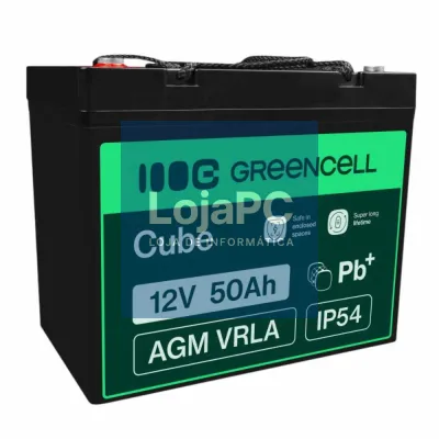 Bateria Chumbo Gel AGM 12V 50A GREEN CELL