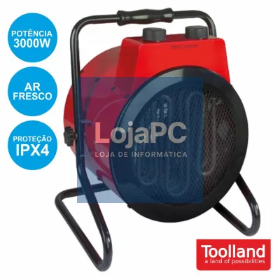 TERMOVENTILADOR INDUSTRIAL 3000W IPX4 TOOLLAND