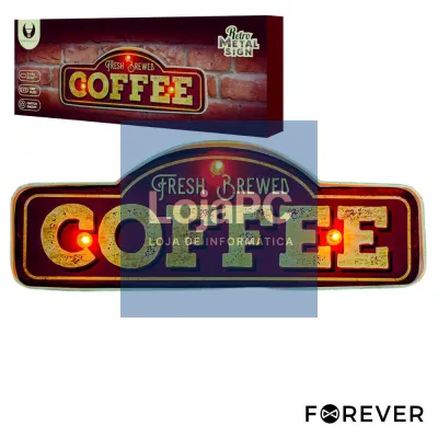 Placa em Metal Decorativo Retro FOREVER